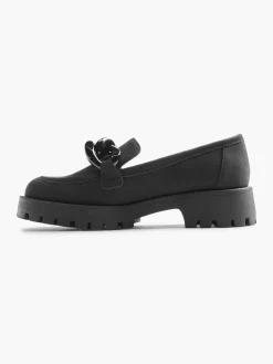 Black Chunky Chain Loafer