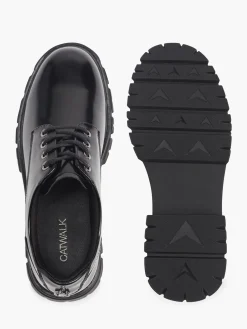 Black Chunky Lace Up Shoes