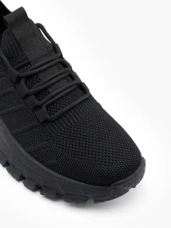 Black Chunky Lace Up Trainer