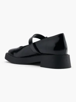 Black Chunky Mary Jane with Buckled Strap