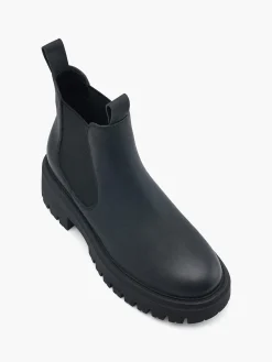Black Chunky Sole Chelsea Boot