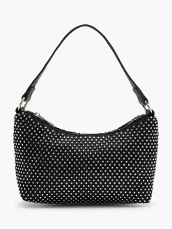 Black Clear Gem Trimmed Handbag