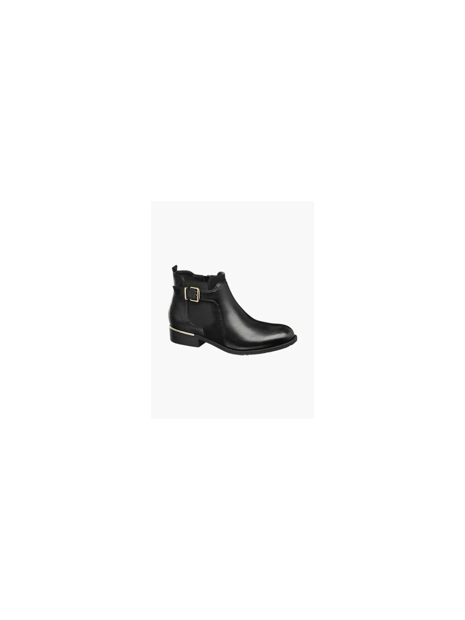 Black Croc Print Chelsea Boots