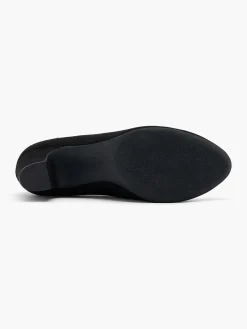 Black Cross Strapped Court Shoe