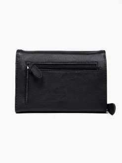 Black Double Flap Purse