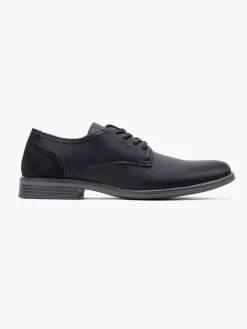 Black Embossed Formal Lace Up Shoes
