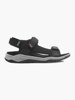 Black Fila Triple Strap Sandal