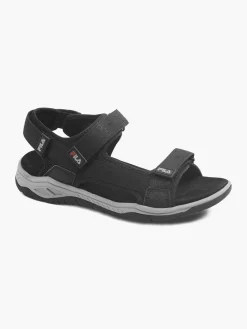 Black Fila Triple Strap Sandal