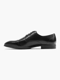 Black Formal Leather Lace-up Oxford Shoe