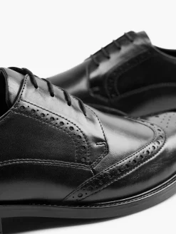 Black Formal Leather Lace-up Brogue