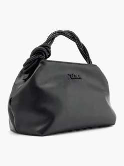 Black Handbag with Knotted Strap