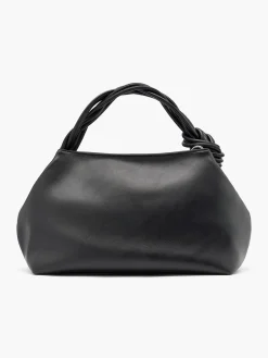 Black Handbag with Knotted Strap
