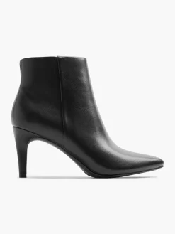 Black Heeled Pointed Toe Ankle Boot