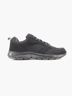 Black Herald Memory Foam Lace Up Trainers
