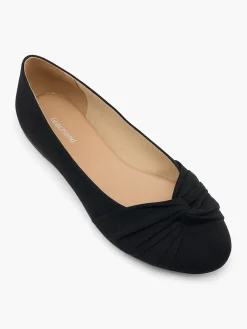 Black Knotted Detail Ballerina