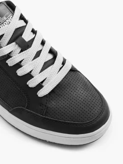 Black Lace Up Casual Trainers