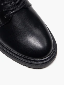 Black Lace Up Front Shoe