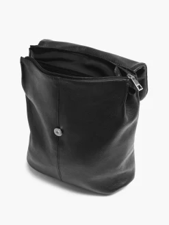 Black Leather Backpack