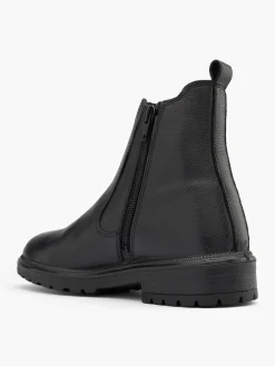 Black Leather Chelsea Boot