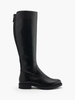 Black Leather Classic Long Leg Boot