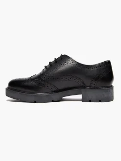 Black Leather Lace Up Brogues