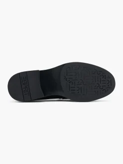 Black Loafer with Metal Link Detail