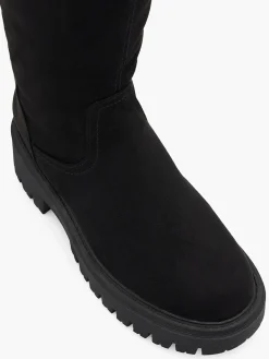 Black Long Leg Chunky Soled Boot