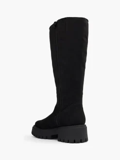 Black Long Leg Chunky Soled Boot