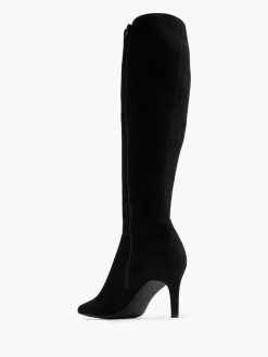 Black Long Leg Stiletto Heeled Boot