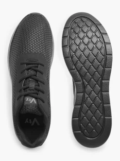 Black Low Lace Up Trainers