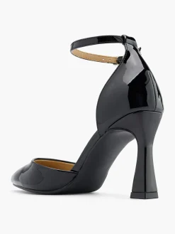 Black Patent Heel with Ankle Strap