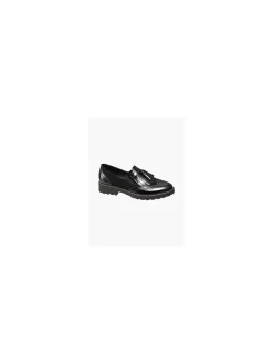 Black Patent Tassle Loafers