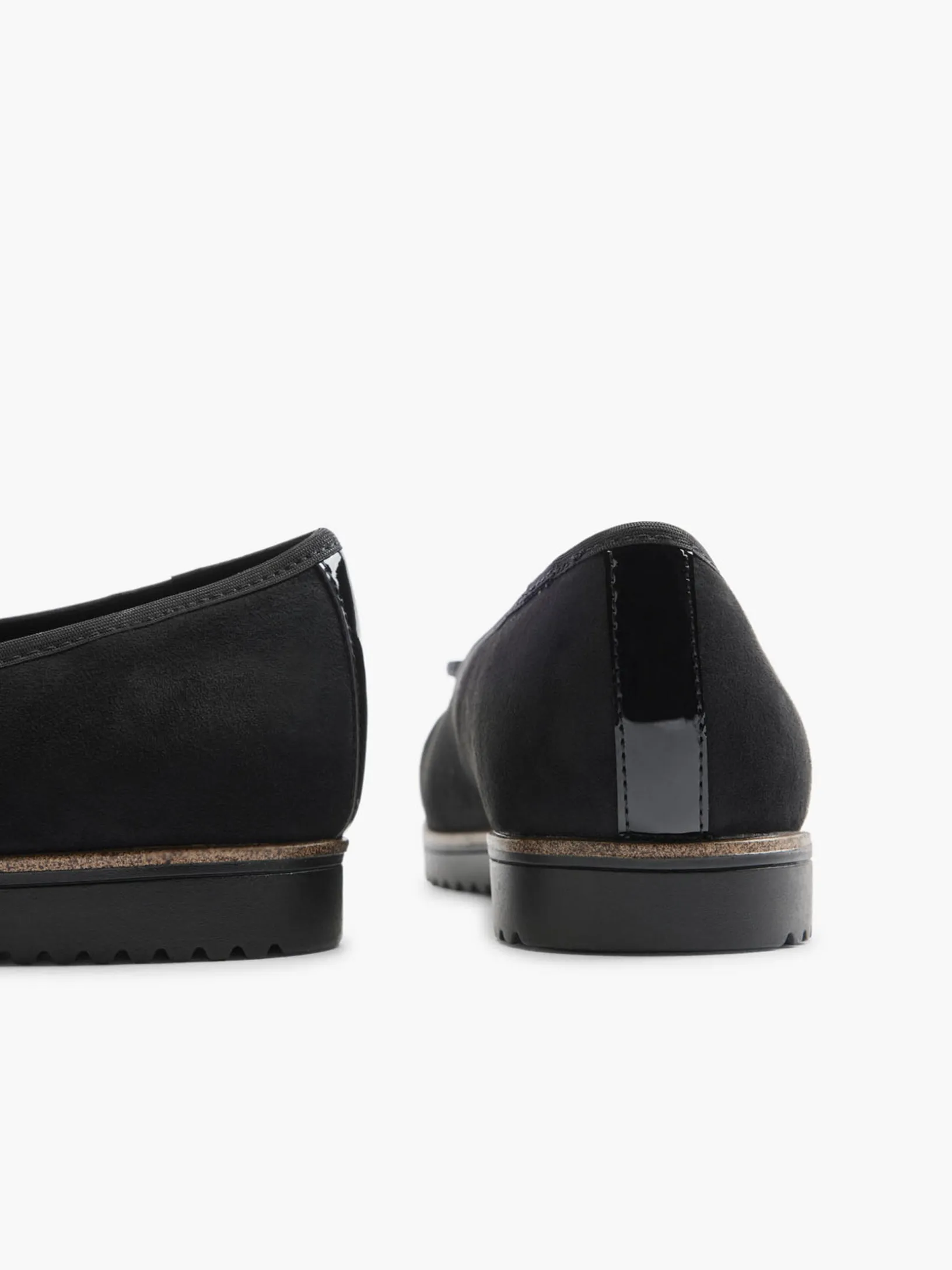 Black Patent Toe Ballerinas