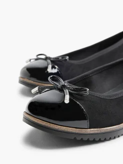 Black Patent Toe Ballerinas