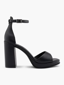 Black Platform Heel with Ankle Strap