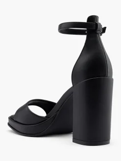 Black Platform Heel with Ankle Strap