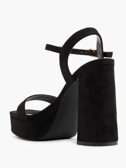 Black Platform Heels with Ankle Strap