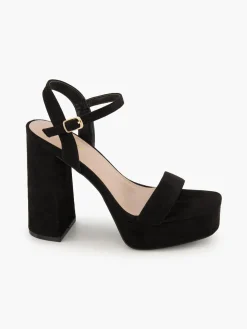 Black Platform Heels with Ankle Strap