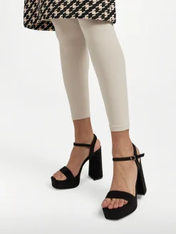 Black Platform Heels with Ankle Strap