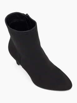 Black Pointed Toe Heeled Ankle Boot