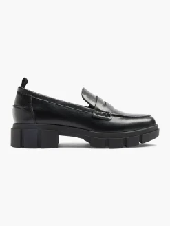 Black PU Chunky Classic Loafer