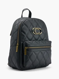 Black Quilted Backpack with Catwalk Logo Detail