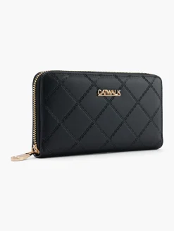 Black Quilted Catwalk Wallet
