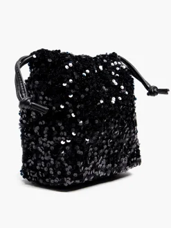 Black Sequin Party Bag