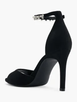 Black Stiletto Heel with Jewelled Strap