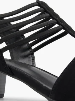 Black Strappy Heeled Sandals