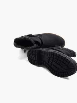 Black Warm Lined Comfort Boots