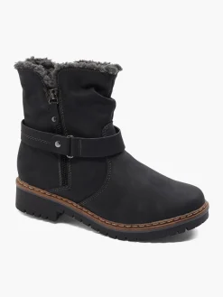 Black Warm Lined Comfort Boots