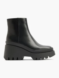 Black Wedge Heeled Chelsea Boot
