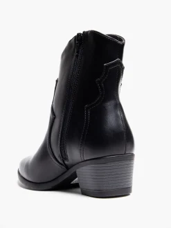 Black Western Ankle Boot